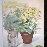yellow flowers and jar By Maria Teresa Fernandes