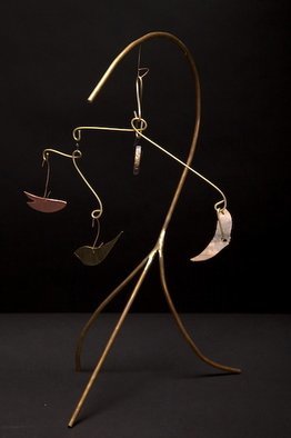 Eric Jacobson: 'BrassMobile I', 2010 Other Sculpture, Abstract.  This organic sculpture is made of brass tubing, has a mobile, and could be part of a small water feature.             ...
