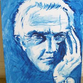 Ina Jinapaia: 'In Thought', 2014 Acrylic Painting, Portrait. Artist Description:  A man in thought ...