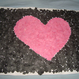 Pink heart black By Evelyne Ketterlin