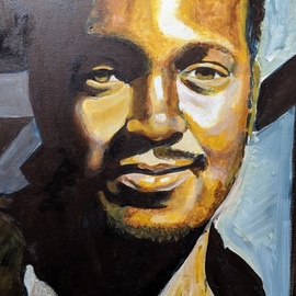 Evon Johnson: 'self portrait', 2005 Acrylic Painting, Portrait. Artist Description: Self portrait...