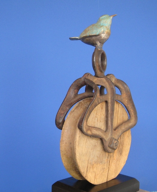 Felix Velez  'Vintage Bird', created in 2017, Original Sculpture Bronze.