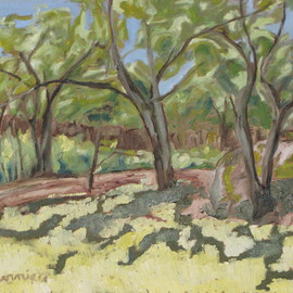 Francois Fournier: 'At The Edge Of The Orchard ', 2013 Oil Painting, Landscape. Artist Description:    This painting depicts an old orchard during the summer season. This is taking place in the Eastern Townships of Quebec, Canada. Nature varies itself relentlessly. It is this contact with a persistently changing environment that inspires his creations. By observing the constantly shifting seasons, days, hours, or moods, ...