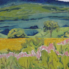 Francois Fournier: 'At The Foot Of Mnt Megantic', 2013 Oil Painting, Landscape. Artist Description:    This painting depicts a  scenic view of a slope of Mnt Megantic in LaPatrie in the middle of the Appalachians in the Eastern Townships of Quebec, Canada. Nature varies itself relentlessly. It is this contact with a persistently changing environment that inspires his creations. By observing the constantly ...
