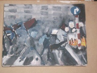 Gabriela Rivas: 'rebelion', 2008 Acrylic Painting, Activism.  the people in the strett fogths for their dignity ...