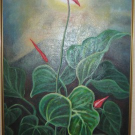 Pegasus Gallery: 'Morning Glory', 1997 Oil Painting, Floral. Artist Description:                                  Artist: Ewan Mcanuff   From figure series         Artist: Barrinton Lord                    ...