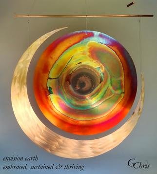 Gary Chris Christopherson: 'envision earth embraced', 2018 Mixed Media Sculpture, Abstract. Envision earth and all its creatures embraced to achieve sustained thriving for all everywhere for all time.Acquire GChris sculpture and 100  of Chris  payment goes for Thrive  Scholarships at University of Wisconsin - Madison. ...