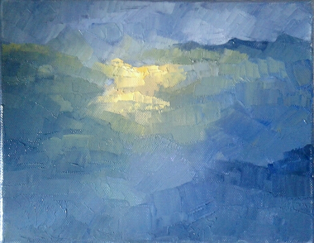 George Grant  'Sunrise In Himalayas', created in 2019, Original Painting Acrylic.