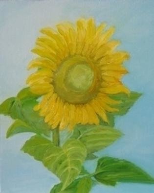 Artist Ghassan Rached. 'Sunflower 2' Artwork Image, Created in 2001, Original Painting Oil. #art #artist