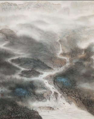 Grace Auyeung: 'land of rivers 1', 2011 Other Painting, Abstract Landscape. LAND OF RIVERS depicts the main substance, the abundance and beauty of Nature on which human existence rely on. ...