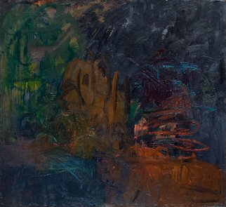 Marcia Freedman: 'DAMAGED', 2009 Oil Painting, Abstract.   Damaged is an abstract oil painting on paper influenced by imagery from landscape and from within the interior of the human body.  ...
