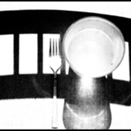 Gregory Stringfield: 'Fork and Glass', 1986 Silver Gelatin Photograph, Abstract. Artist Description: Santa Cruz, Ca....