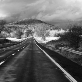 Haile Ratajack: 'down the less traveled road', 2022 Digital Photograph, Landscape. Artist Description: A shot captured while driving up RT 22 in New York. ...