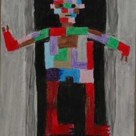 Harris Gulko: 'mechanical man', 2009 Oil Painting, Abstract Figurative. Artist Description: Number 1115...