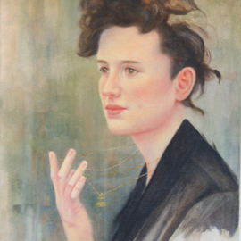 Heather Hyatt: 'Daydream', 2014 Oil Painting, Portrait. 