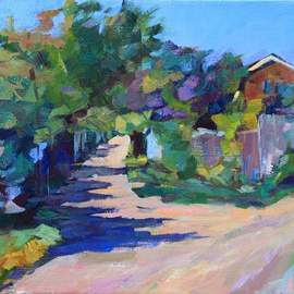 Olesya Smirnova: 'spring in the village', 2016 Oil Painting, Landscape. Artist Description: Sunny day on the rural street. The picture is made on an open- air...