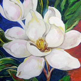 Helen Hachmeister: 'magnolia', 2009 Acrylic Painting, Floral. Artist Description:  magnolia flower     ...