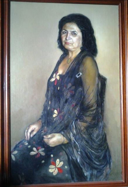 Artist Said Ibrahimov. 'Mother S Portrait' Artwork Image, Created in 1999, Original Painting Oil. #art #artist