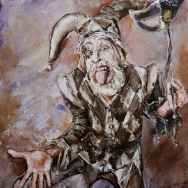 Igor Navrotskyi: 'joker', 2022 Oil Painting, Figurative. Artist Description: Oil on canvas...