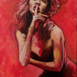 Igor Navrotskyi: 'shut up and do it', 2022 Oil Painting, Figurative. Artist Description: Oil on canvas...