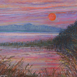 Sunset On The Elbe River, Irina Maiboroda