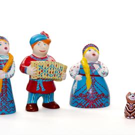 Irina Maiboroda: 'a song', 2015 Ceramic Sculpture, Abstract Figurative. Artist Description: folk, Russiantoys, ceramic, cat, funny, music, playing, traditional, handcraft ...