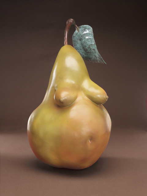 Artist Jack Hill. 'Pear' Artwork Image, Created in 2002, Original Mixed Media. #art #artist