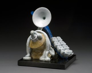 Jack Hill: 'Tuba Toothpaste', 2008 Bronze Sculpture, Fantasy.    two lovers sculpted as spoons in an amorus embrace    A tooth brush as teeth and toothpaste squeezed into a tuba shape  ...