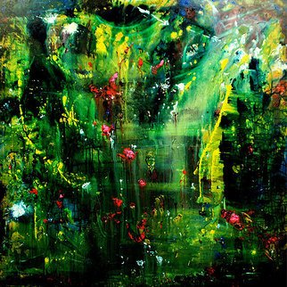 Jan Skorb: 'Flowers in the water', 2006 Acrylic Painting, Abstract. 