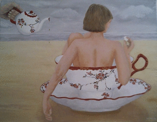 Jeanne Witkam  'Afternoon Tea', created in 2007, Original Painting Acrylic.