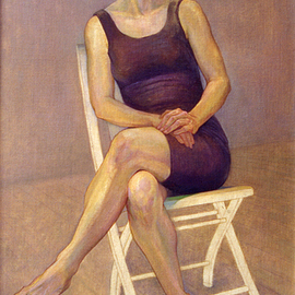 Judith Fritchman: 'Pat', 2002 Oil Painting, Figurative. Artist Description:  Pat is a graceful, athletic model who always offers sensitivity and dramatic flair when she poses. ...