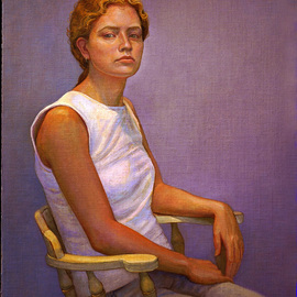 Judith Fritchman: 'Rebecca II', 2004 Oil Painting, Portrait. Artist Description:  Rebecca is a lovely, talented, young artist who is now attending art school. ...