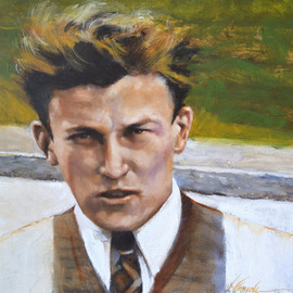 John Gamache: 'My Fathers Hair', 2015 Oil Painting, Portrait. Artist Description:   Oil on linen    ...