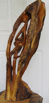 John Clarke: 'brothers', 2008 Wood Sculpture, Abstract Figurative. Two brothers grow in and out of their lives together...