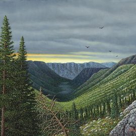 James Hildebrand: 'after the storm', 2022 Oil Painting, Landscape. Artist Description: A Valley in the Rocky Mountains after a storm ...