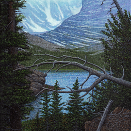 James Hildebrand: 'rocky mountain lake', 2022 Oil Painting, Landscape. Artist Description: A Lake in Rocky Mountain National Park...