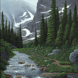 James Hildebrand: 'rocky mountain stream', 2022 Oil Painting, Landscape. Artist Description: Rocky Mountain National Park...