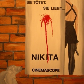 Jim Lively: 'Hans Checks Out Nikita Greta Does Not', 2009 Acrylic Painting, Figurative. 
