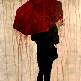 Jim Lively: 'Raining Cabernet', 2013 Acrylic Painting, Surrealism. Artist Description:      Acrylic and Cabernet Sauvignon on canvas. Part of 