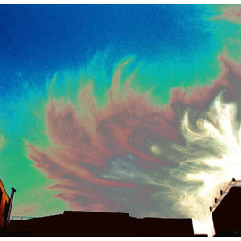 Coloured sky in Dublin By Joan Shannon