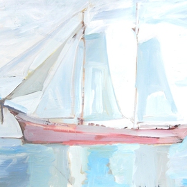 Joanna Glazer: 'Freedom Adventures', 2012 Acrylic Painting, Portrait. Artist Description:  Boat, Ship   ...