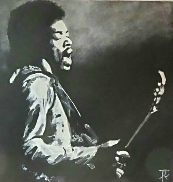 Artist John R  Chatterton. 'Jimi Hendrix Ii' Artwork Image, Created in 2016, Original Drawing Pen. #art #artist