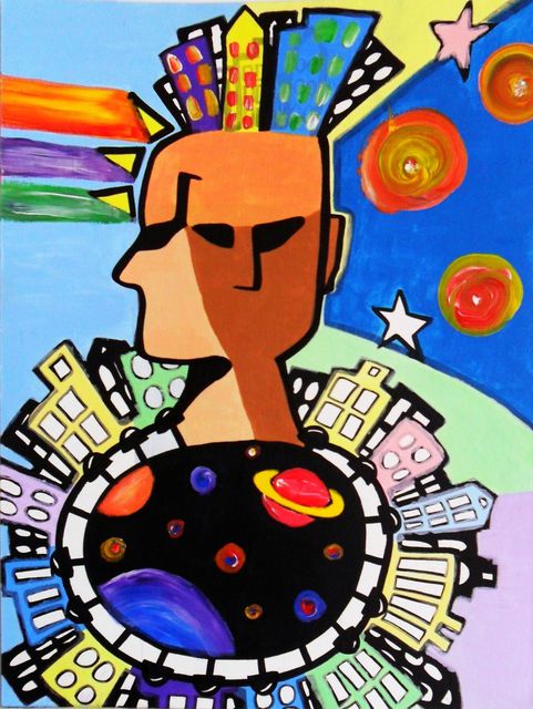 Artist John Pescoran. 'PESCORAN ART: Starry Harmonious EthniCity' Artwork Image, Created in 2011, Original Reproduction. #art #artist