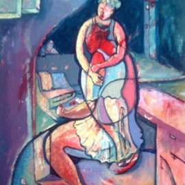 John Powell: 'Time Passes From Time Series', 1990 Oil Painting, Abstract Figurative. Artist Description:  This Painting is an extension from Time Series. ...