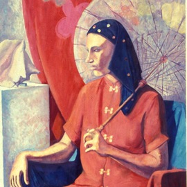John Powell: 'Woman aspired', 2009 Oil Painting, Portrait. Artist Description:  From Portrait series...