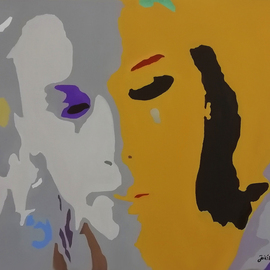 Ismo Jokiaho: 'melancholy', 2021 Oil Painting, Figurative. Artist Description: Colourfull finnish contemporary art...
