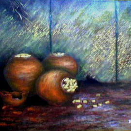 Jo Mari Montesa: 'Banga ng Gusi , Pot of Gold Bars', 2006 Oil Painting, Still Life. Artist Description:   Oil Painting on Canvas.  	My Great Great Grandfather is Placido Gino who just passed away when I was a toddler. I am his first Great Great Grandson. The stories and ideas of him was just narrated to me by her daughter, Aunt Amada. Grandfather Placido did not have ...