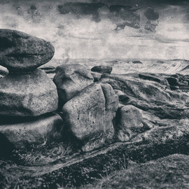 Jonathan O'hora: 'kinder scout edale', 2017 Black and White Photograph, Landscape. Artist Description: Photography: Black   White, Digital and Photo on Other.Photography: 24aEUR X 16aEUR Archival print Kinder Scout is a moorland plateau and National Nature Reserve in the Dark Peak of the Derbyshire Peak District in England. Part of the moor, at 636 metres  2,087 ft  above sea level, ...