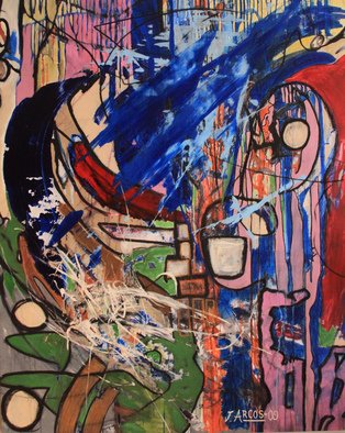 Jorge Arcos: 'Magical dance', 2009 Acrylic Painting, Abstract. An abstract expressionist acrylic painting on canvas.   ...