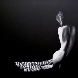 Kenneth-edward Swinscoe: 'Nude Study', 2011 Oil Painting, Portrait. 